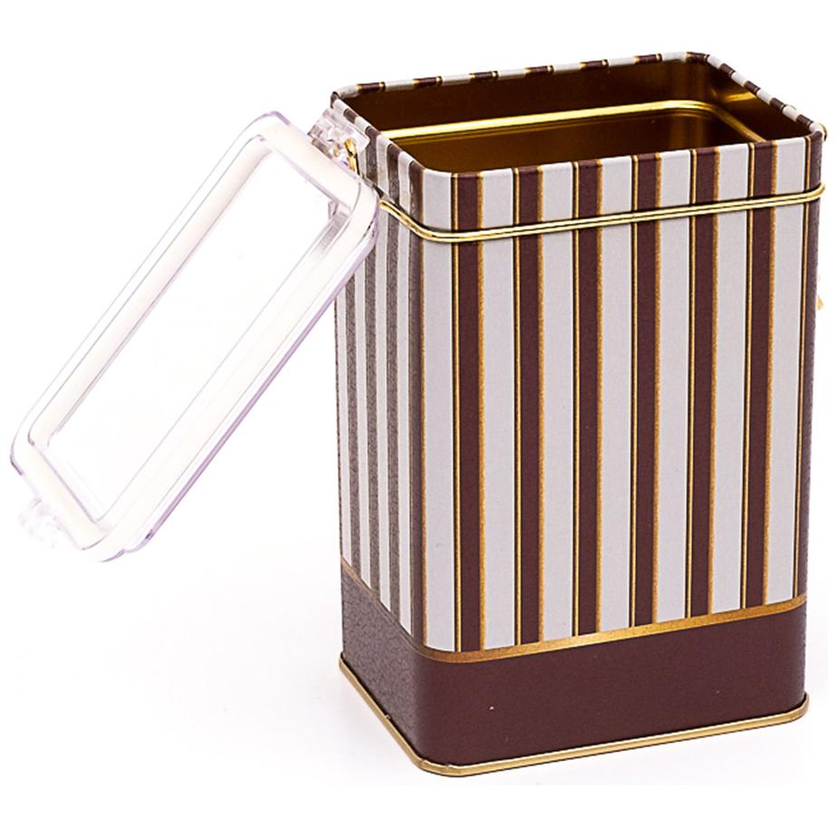 75 x 100 x 150 mm Metal Saklama Kutusu, Tel Tokalı ve Şeffaf Kapaklı, Vintage Sirk Zarafeti — Dikdörtgen Kutular — Tinbox