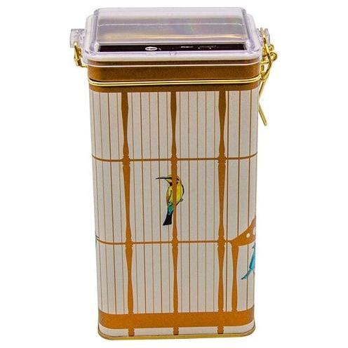 75x100x190 mm Dikdörtgen Metal Kutu 1.3L Tel Toka ve Şeffaf Kapaklı Renkli Kuşlu Vintage Kuş Kafesi İllüstrasyonu — Dikdör…