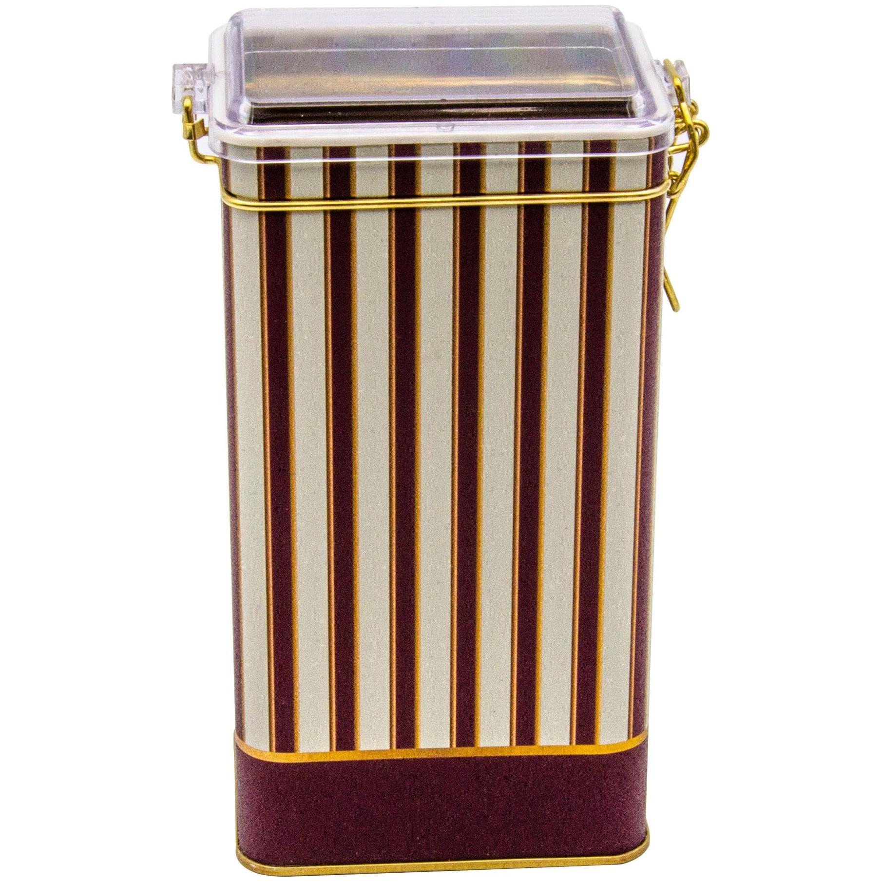 75x100x190 mm Dikdörtgen Metal Kutu 1.3L Tel Toka ve Şeffaf Kapaklı Vintage Sirk Zarafeti — Dikdörtgen Kutular — Tinbox