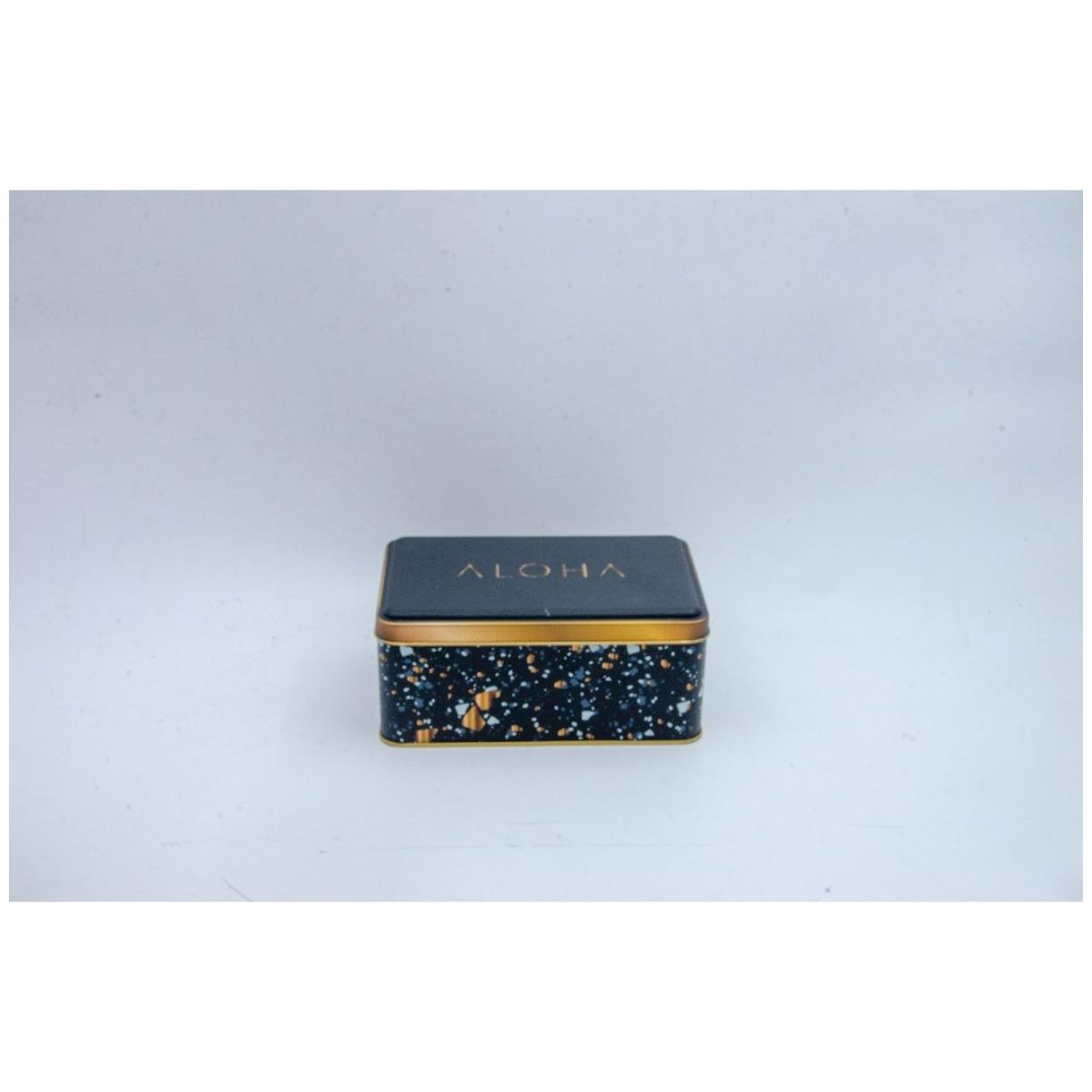 115x190x80 mm Dikdörtgen Metal Saklama Kutusu 1.6L Terrazzo Siyah — Dikdörtgen Kutular — görsel 2 / 2 — Tinbox