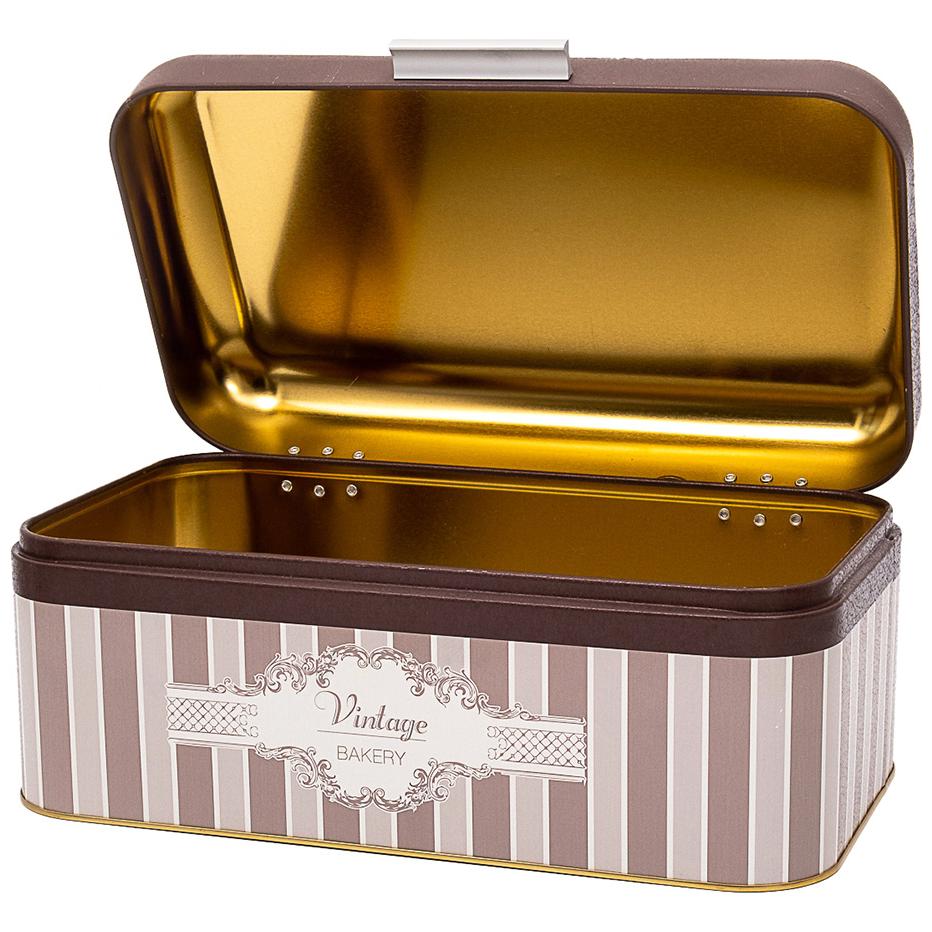 209 x 365 x 120 mm Rectangular Bread Box 9L Hinged Lid Elegance — Bread Boxes — Tinbox