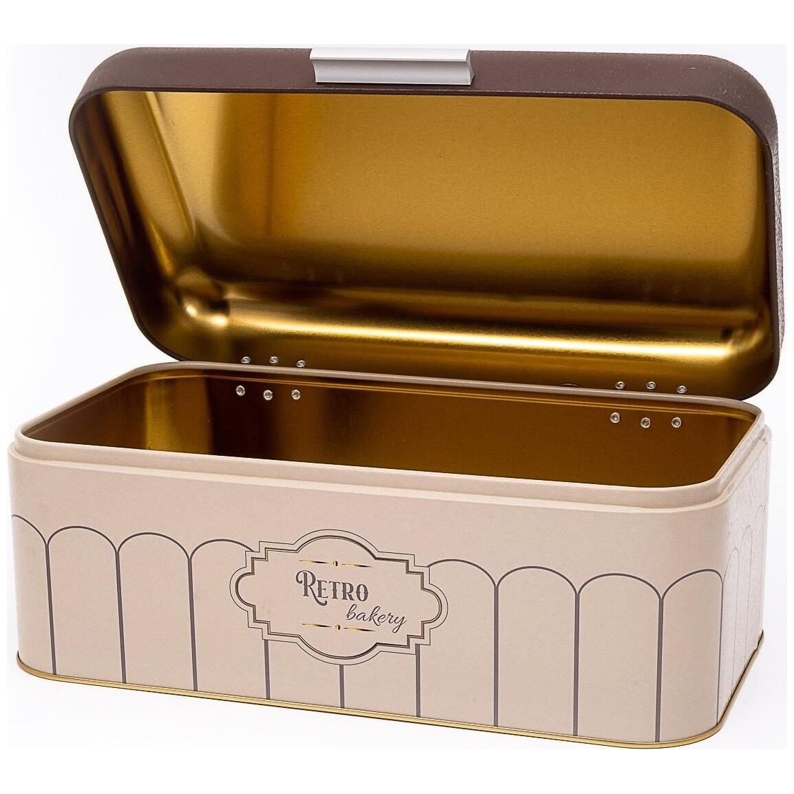 209 x 365 x 120 mm Dikdörtgen Ekmek Kutusu 9L Menteşeli Kapaklı Retro — Ekmeklik — görsel 3 / 4 — Tinbox