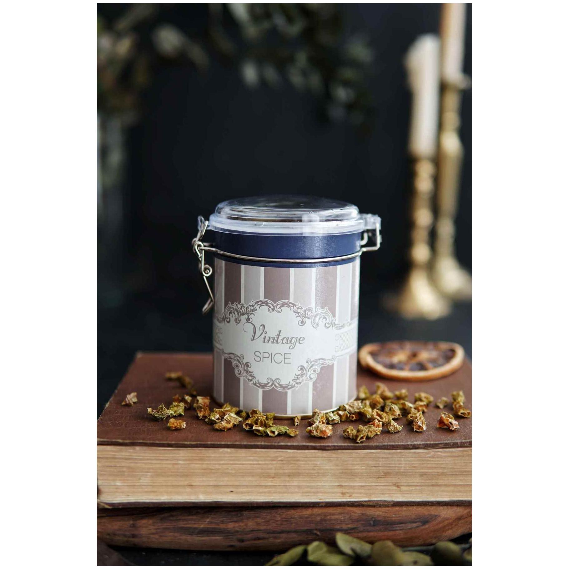 Ø90x110 mm Round Metal Storage Box with Wire Clasp and Transparent Lid Elegance — Round Boxes — view 3 of 3 — Tinbox