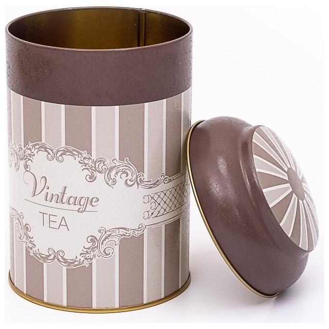 Ø105 x 150 mm Yuvarlak Metal Kutu – 1,2 L, Kubbeli Kapaklı, Zarif — Yuvarlak Kutular — görsel 3 / 4 — Tinbox