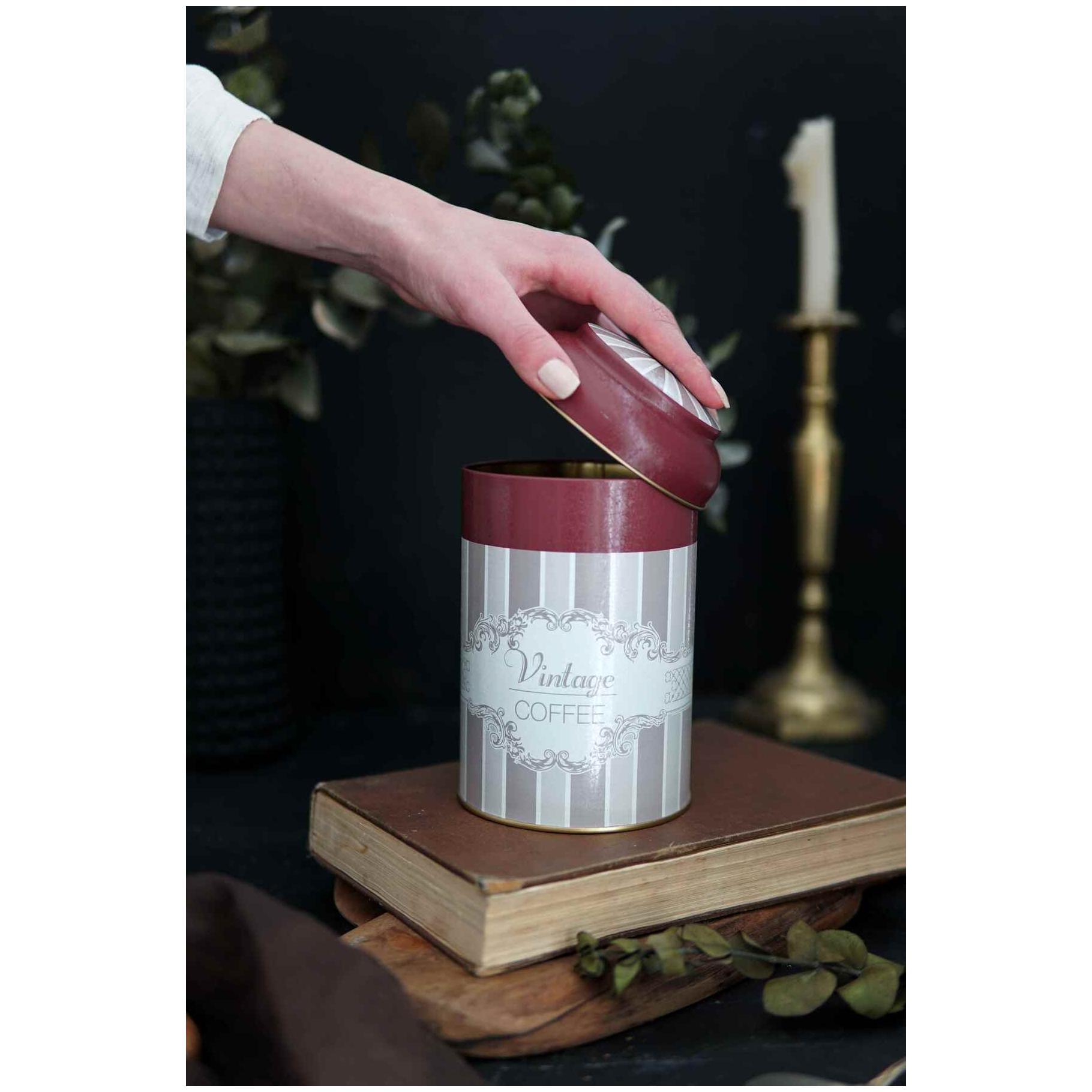 Ø105 x 150 mm Yuvarlak Metal Kutu – 1,2 L, Kubbeli Kapaklı, Zarif — Yuvarlak Kutular — görsel 4 / 4 — Tinbox