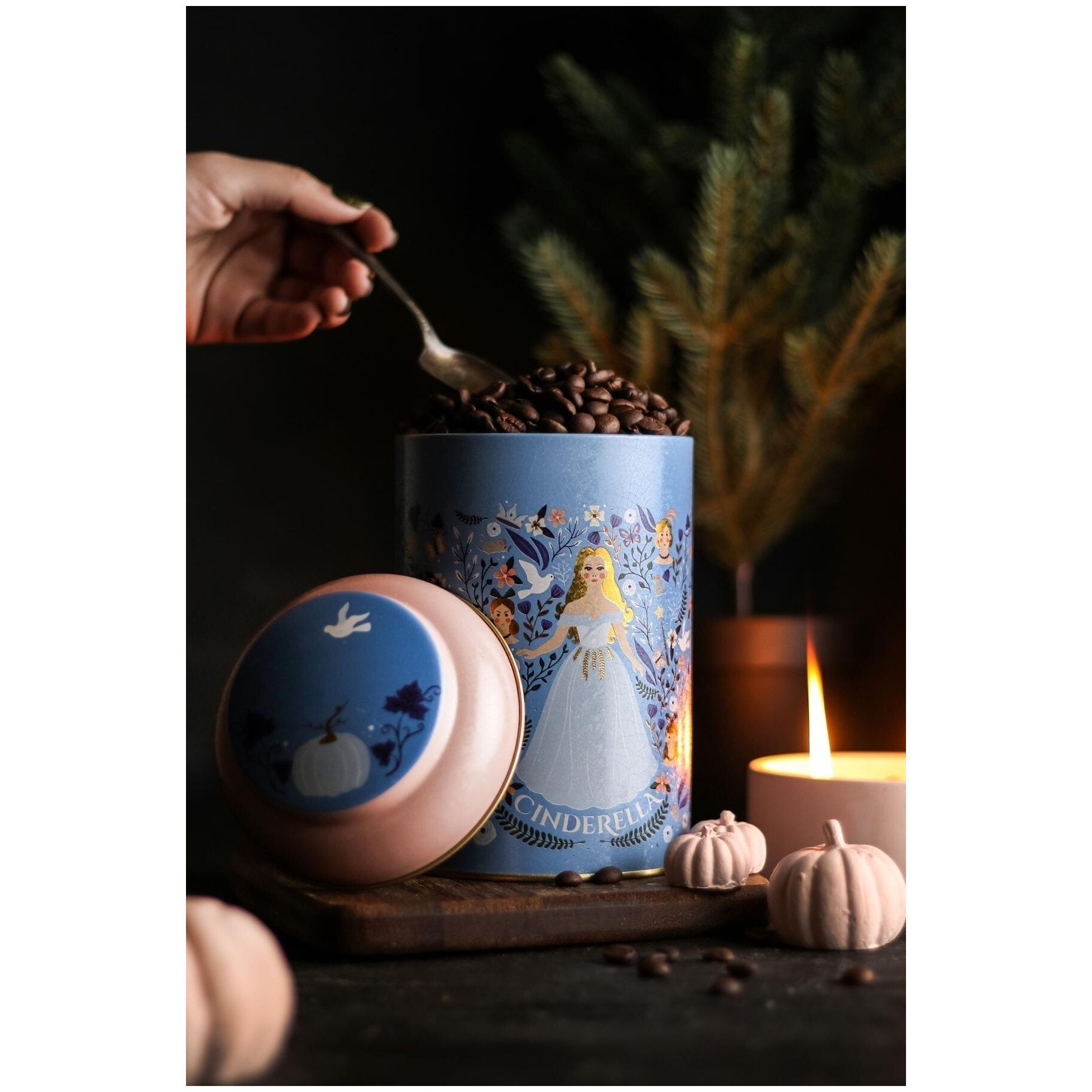 Ø105 x 150 mm Round Metal Tin – 1.2L with Dome Lid Cinderella Themed — Round Boxes — view 3 of 3 — Tinbox