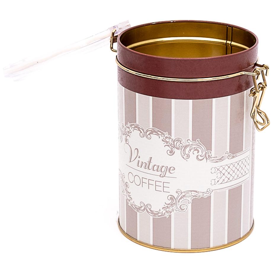 Ø105x150 mm Round Metal Box 1.1L Wire Clasp and Transparent Lid Elegance — Round Boxes — Tinbox