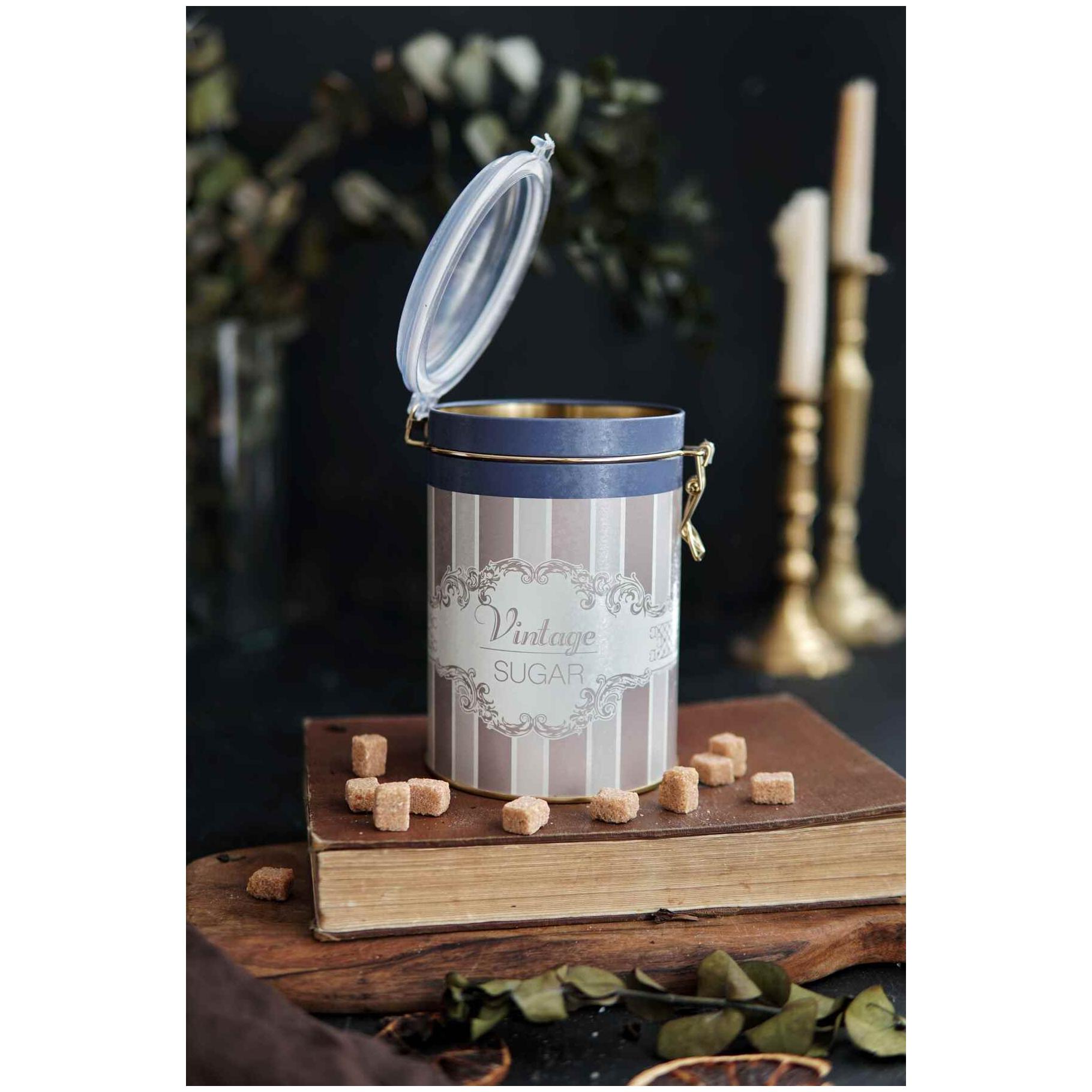 Ø105x150 mm Yuvarlak Metal Kutu 1.1L Tel Toka ve Şeffaf Kapaklı Zarif Tasarım — Yuvarlak Kutular — görsel 4 / 4 — Tinbox