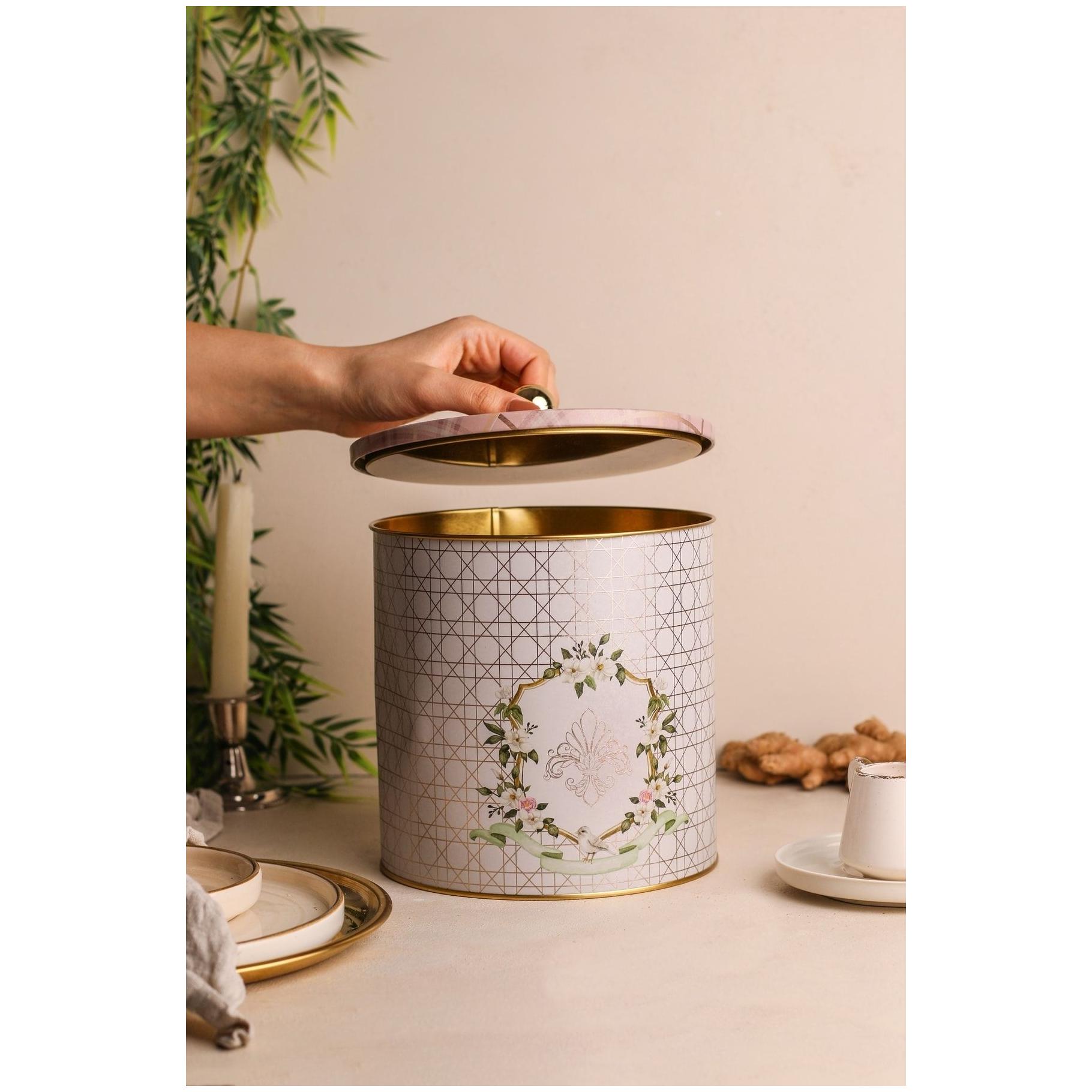 Ø175x180 mm Metal Yuvarlak Kutu Kulpu, Pembe — Yuvarlak Kutular — görsel 3 / 3 — Tinbox