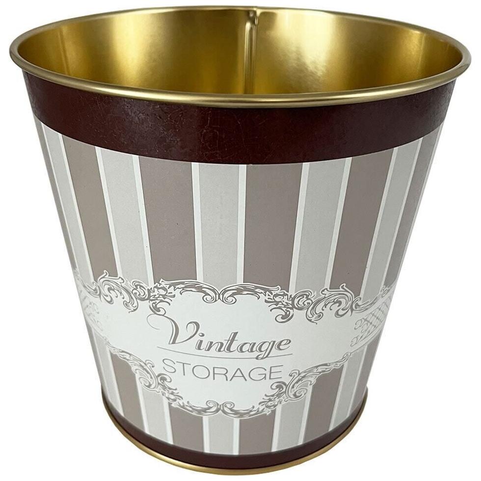 Ø175x170 mm Metal Patlamış Mısır Kovası 2.6L Elegance — Tinbox