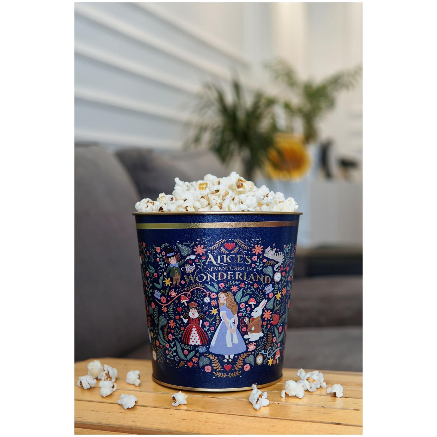 Ø175x170 mm Metal Patlamış Mısır Kovası 2.6L Alice Harikalar Diyarında — görsel 2 / 4 — Tinbox