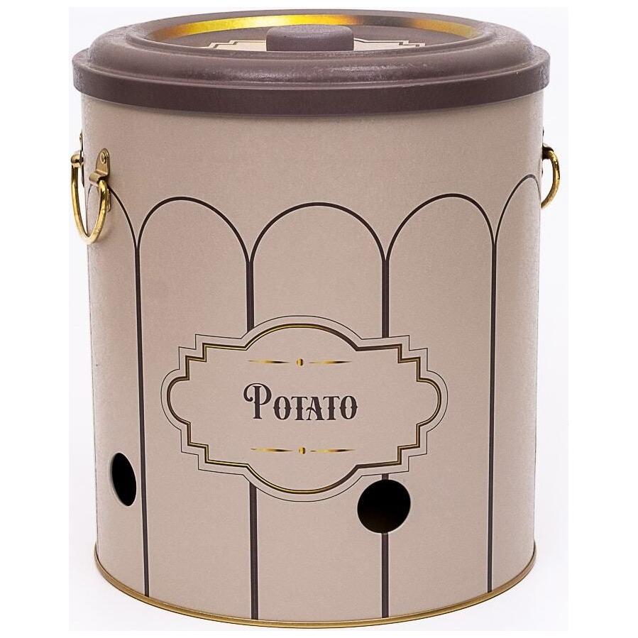 Ø225x240 mm Metal Patates ve Soğan Saklama Kabı 9L Retro Patates — Patates Soğan ve Sarımsak Saklama Kabı — görsel 2 / 3 —…