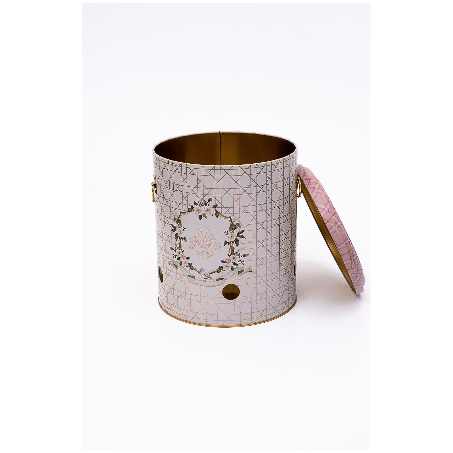 Ø225x240 mm Metal Patates ve Soğan Saklama Kabı 9L Pembe — Patates Soğan ve Sarımsak Saklama Kabı — görsel 2 / 3 — Tinbox