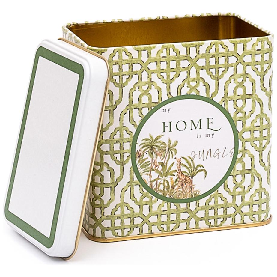 80x120x120 mm Rectangular Metal Storage box Slip Lid 1L Tropical Jungle – A Lush Paradise of Nature & Wildlife — Rectangul…