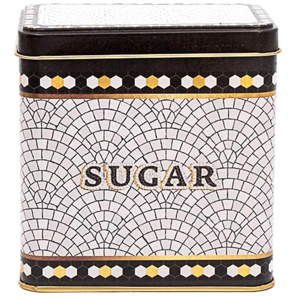 80x120x120 mm Rectangular Metal Storage box Slip Lid 1L Geometric Mosaic Pattern — Rectangular Boxes — Tinbox