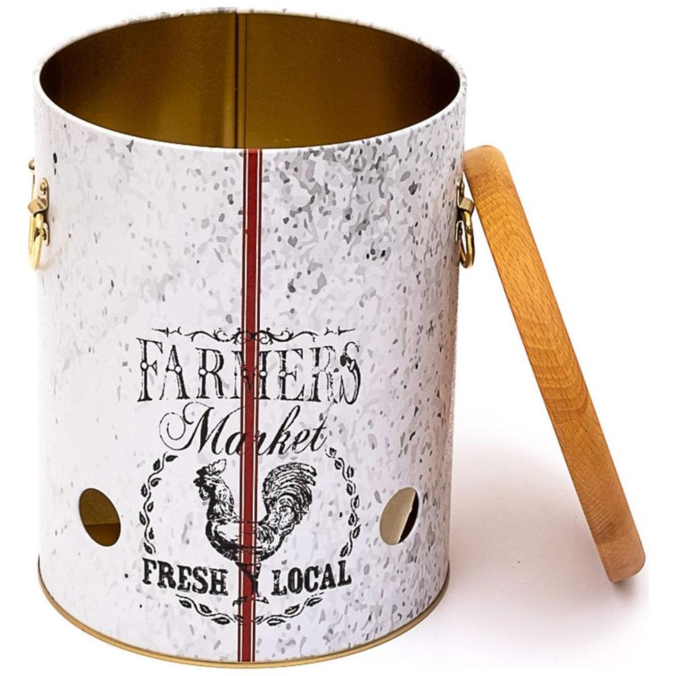 Ø175x225mm Metal Patates ve Soğan Saklama Kabı 5L vintage Bee & Laurel Elegance — Tepsiler — görsel 2 / 4 — Tinbox