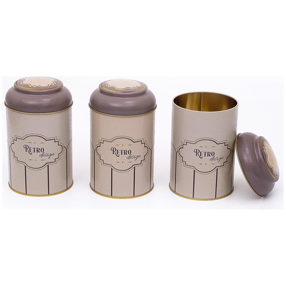 Ø105 x 150 mm Yuvarlak Metal Teneke Kutu – 1,2 Litre, Kubbeli Kapaklı, Retro Tasarım — Kutu Setleri — görsel 3 / 3 — Tinbox