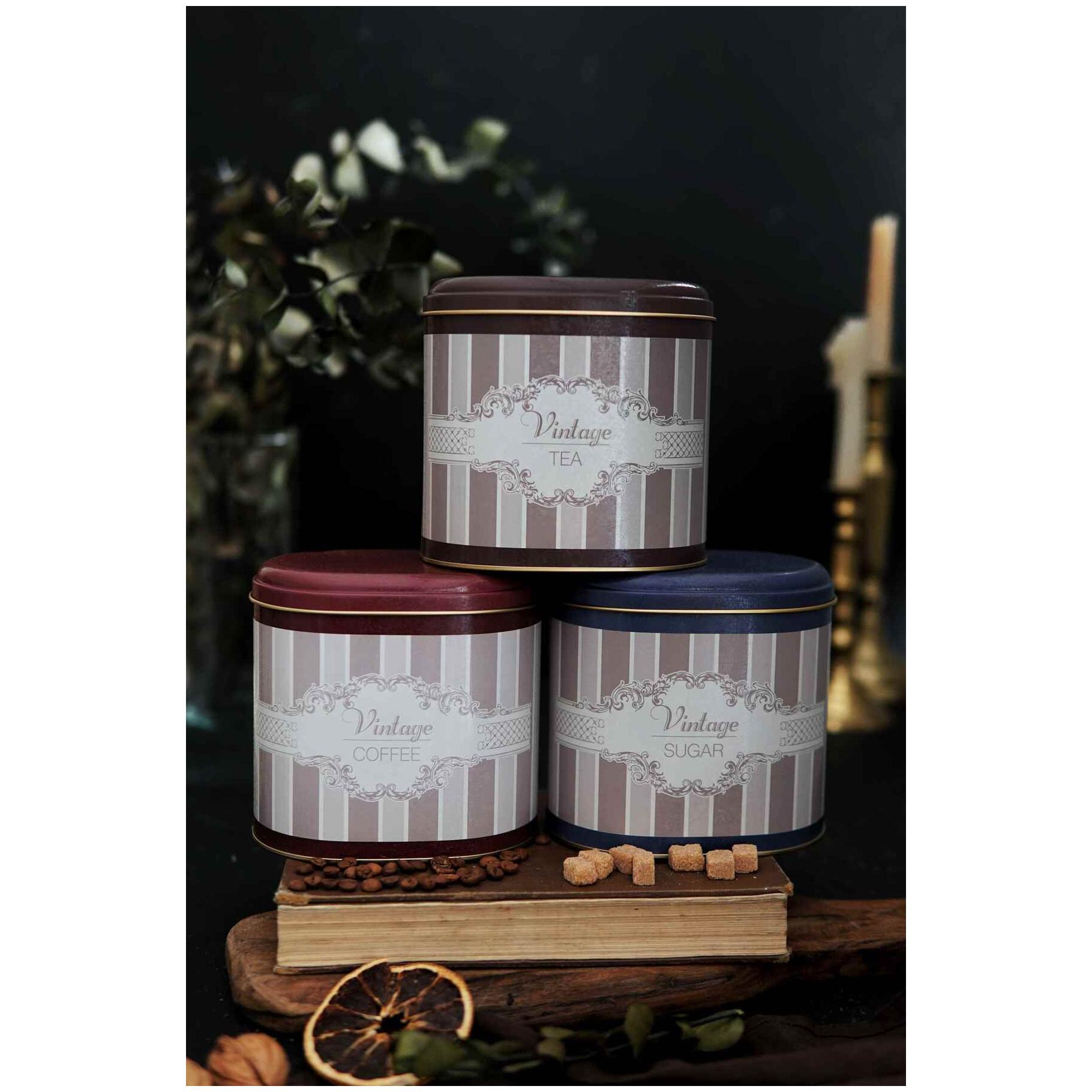 Oval Metal Saklama Kutusu Seti 140 x 120 x 130 mm 1.4L (3'lü Set) Elegance Tasarım — Kutu Setleri — Tinbox
