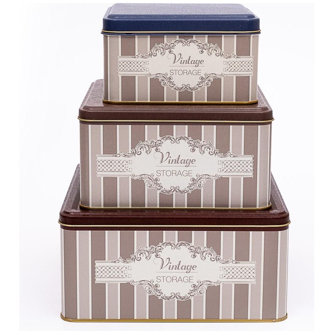 Kare Metal Saklama Kutusu Seti 235mm x 235mm x 110 mm (3'lü Set) Elegance Elegance Tasarım — Kutu Setleri — görsel 3 / 4 —…