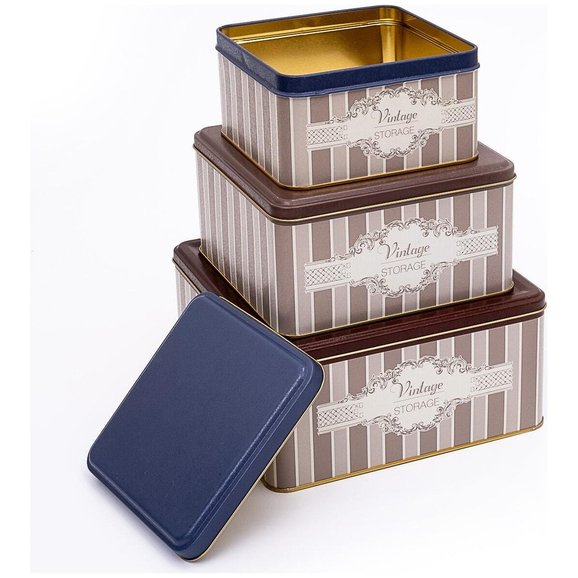 Kare Metal Saklama Kutusu Seti 235mm x 235mm x 110 mm (3'lü Set) Elegance Elegance Tasarım — Kutu Setleri — görsel 4 / 4 —…
