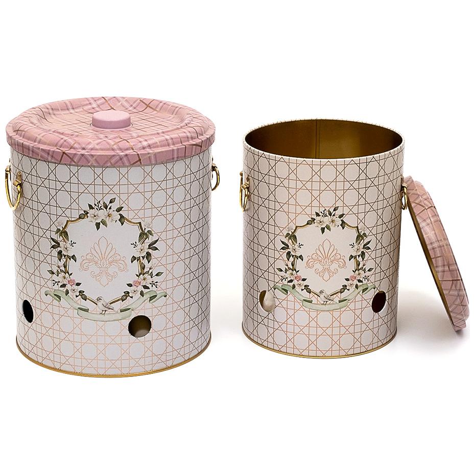 Metal Patates ve Soğan Saklama Kabı Seti Ø225x240 mm (2 Parça) Rosy Rosy Tasarım — Kutu Setleri — görsel 3 / 4 — Tinbox