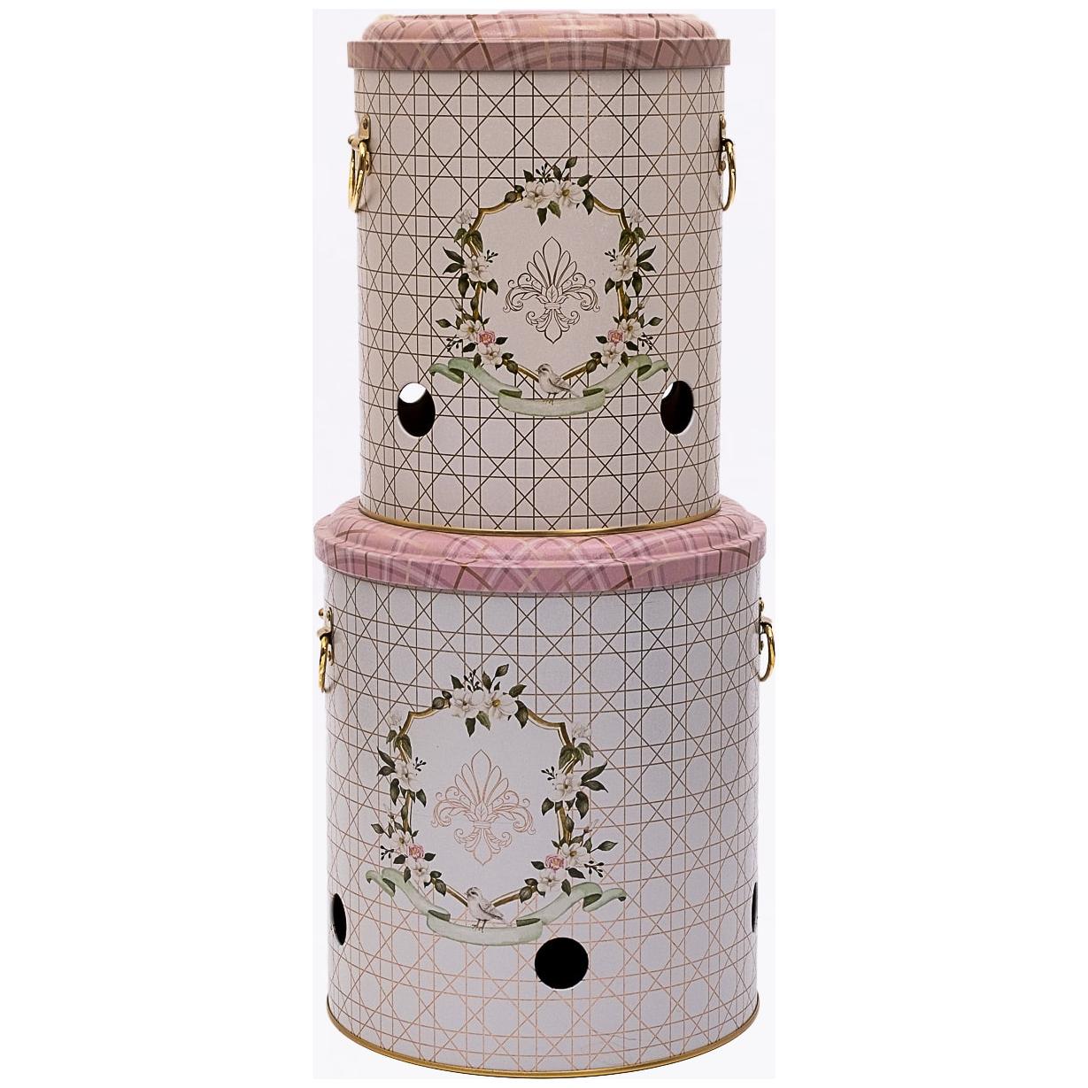 Metal Patates ve Soğan Saklama Kabı Seti Ø225x240 mm (2 Parça) Rosy Rosy Tasarım — Kutu Setleri — görsel 4 / 4 — Tinbox