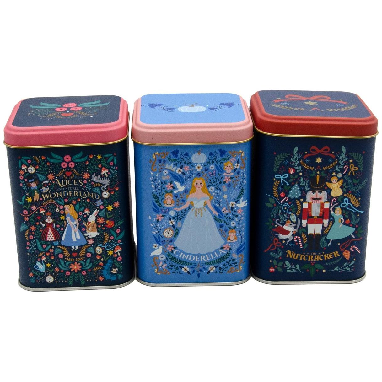 Kare Metal Saklama Kabı Seti – 87x87x125 mm (3'lü Set) Vintage Kafe Esintili Keten Dokulu Tasarım Tales Design — Kutu Setl…
