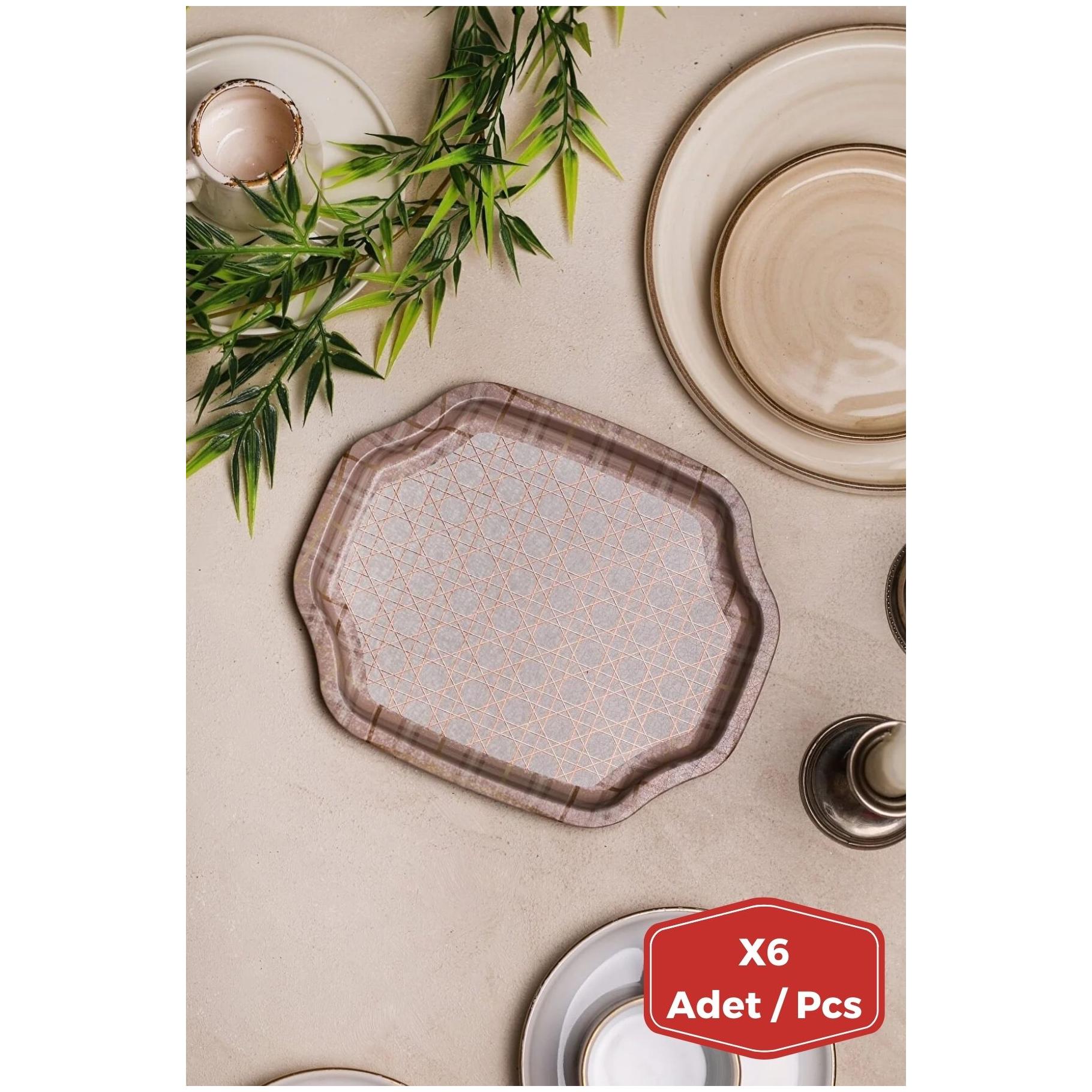 Kavisli dalgalı kenarlı tepsi 238x358 cm, 2 parçalı set, Rosy Rosy tasarım. — Kutu Setleri — Tinbox