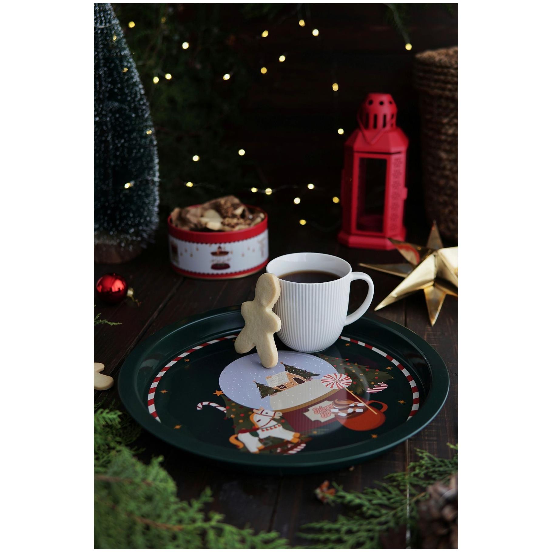 Ø315 mm Yuvarlak Metal Tepsi Yılbaşı Ağacı Noel — Tepsiler — görsel 2 / 5 — Tinbox