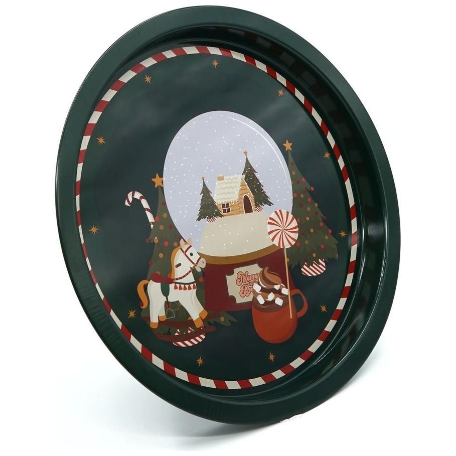 Ø315 mm Yuvarlak Metal Tepsi Yılbaşı Ağacı Noel — Tepsiler — görsel 3 / 5 — Tinbox