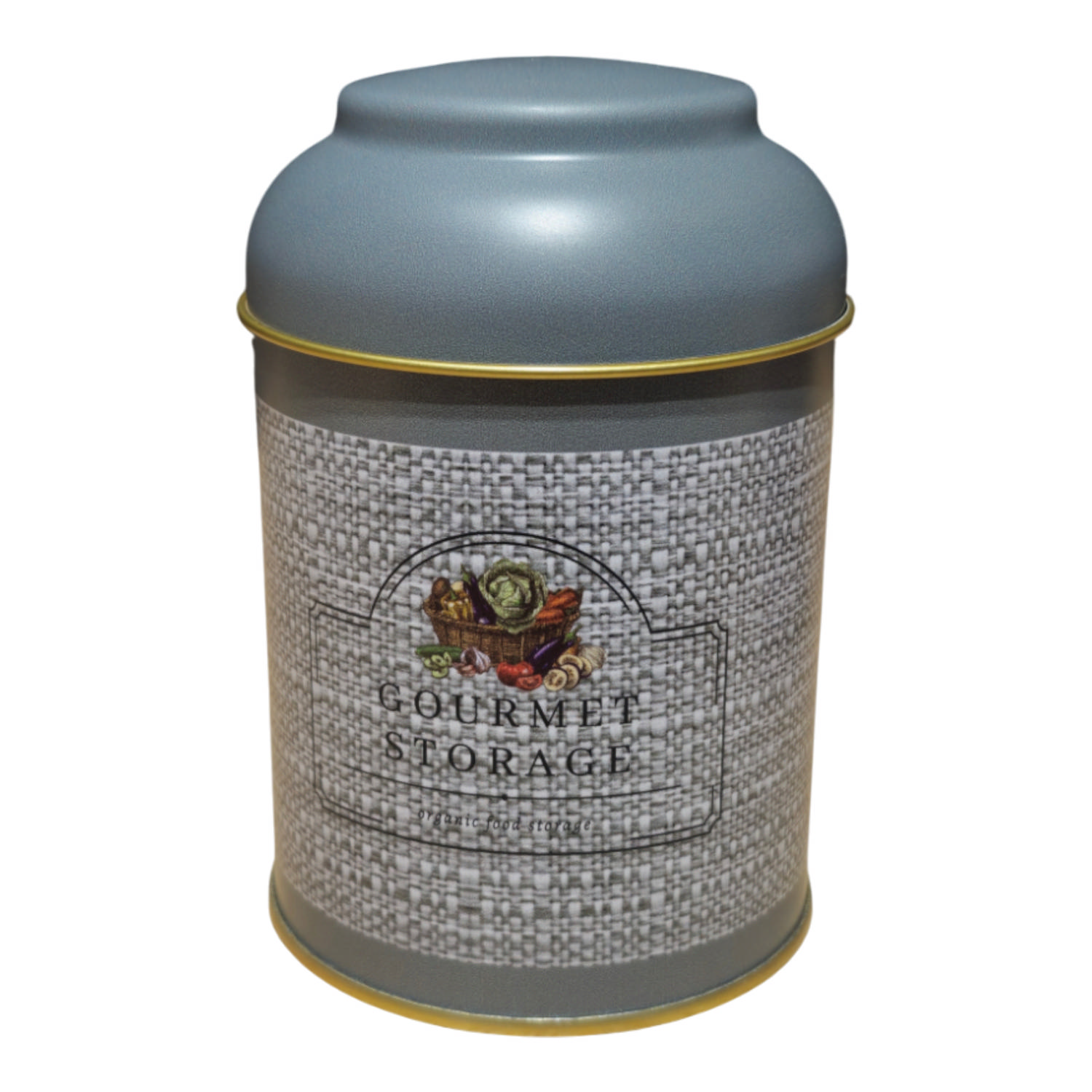 Gurme Saklama Koleksiyonu Yuvarlak Metal Kutu - Ø90x110 mm (0,6 L) — Yuvarlak Kutular — Tinbox