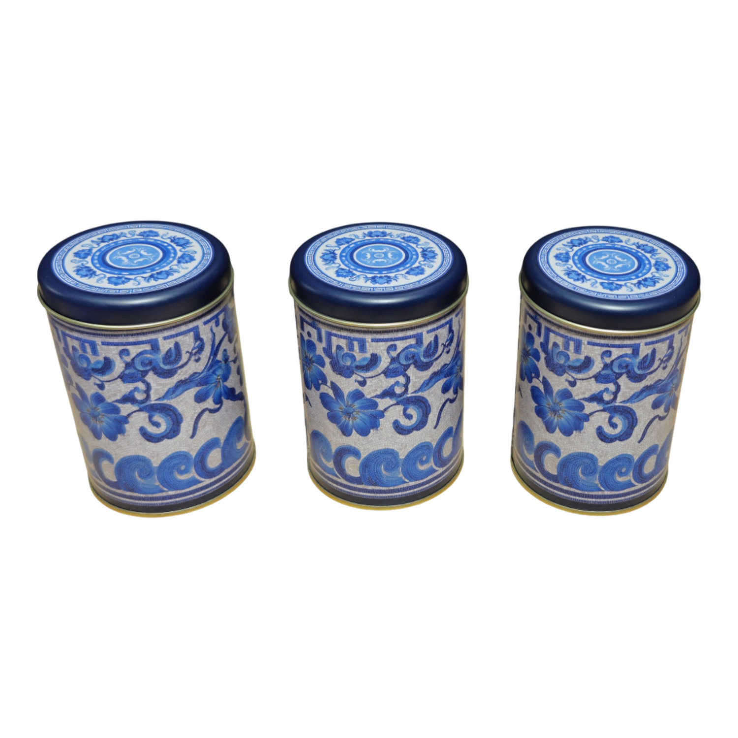 Rive Bleu Koleksiyonu Yuvarlak Metal Kutu - Ø90x130 mm (0,6 L) — Yuvarlak Kutular — görsel 2 / 2 — Tinbox