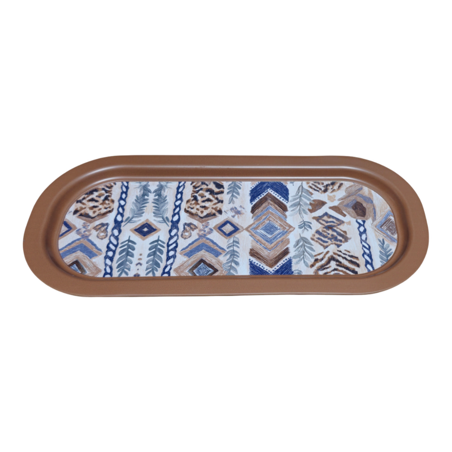 Afrika Ritmi Koleksiyonu Metal Dikdörtgen Tepsi - 160x350 mm — Tepsiler — görsel 2 / 4 — Tinbox