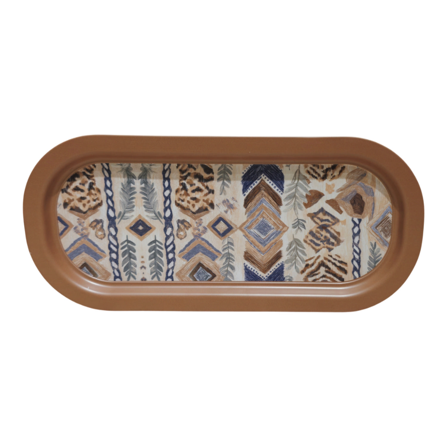 Afrika Ritmi Koleksiyonu Metal Dikdörtgen Tepsi - 160x350 mm — Tepsiler — görsel 4 / 4 — Tinbox