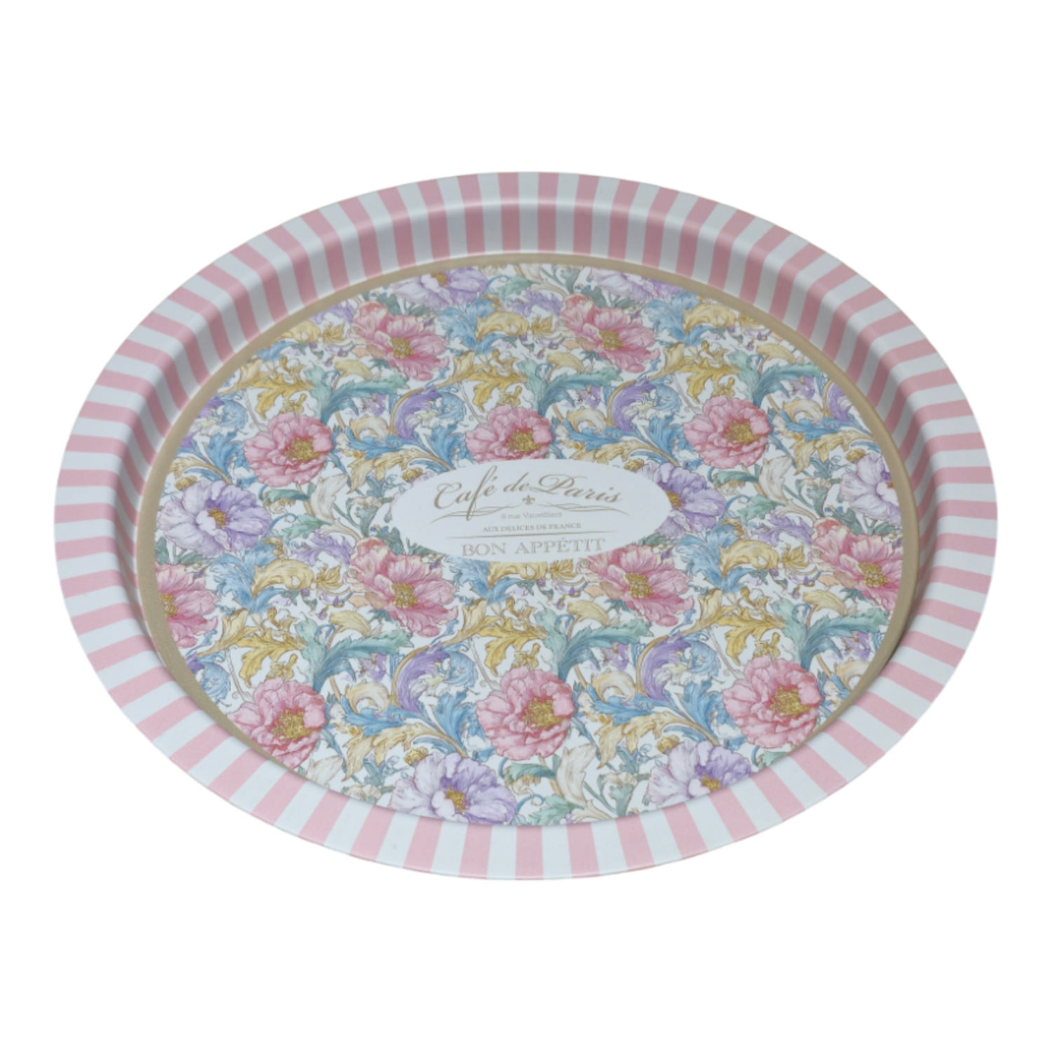 Cafe de Paris Collection Metal Round Tray - Ø315 mm — Trays — view 2 of 2 — Tinbox