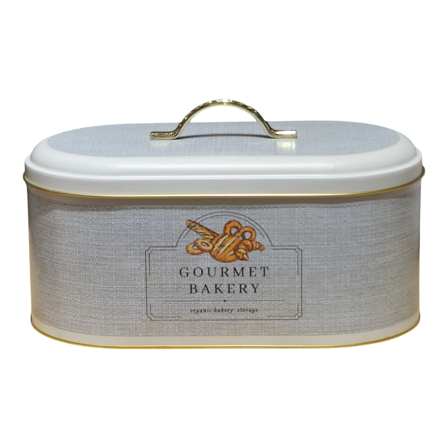 Gurme Saklama Koleksiyonu Metal Oval Ekmek Kutusu - 178x338x140 mm (5,5 L) — Ekmeklik — Tinbox