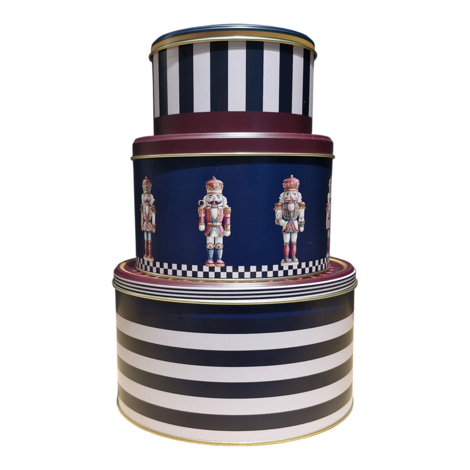 The Nutcracker Parade Collection Metal 3 Pcs Cylinder Storage Canister Set — Box Sets — view 2 of 5 — Tinbox