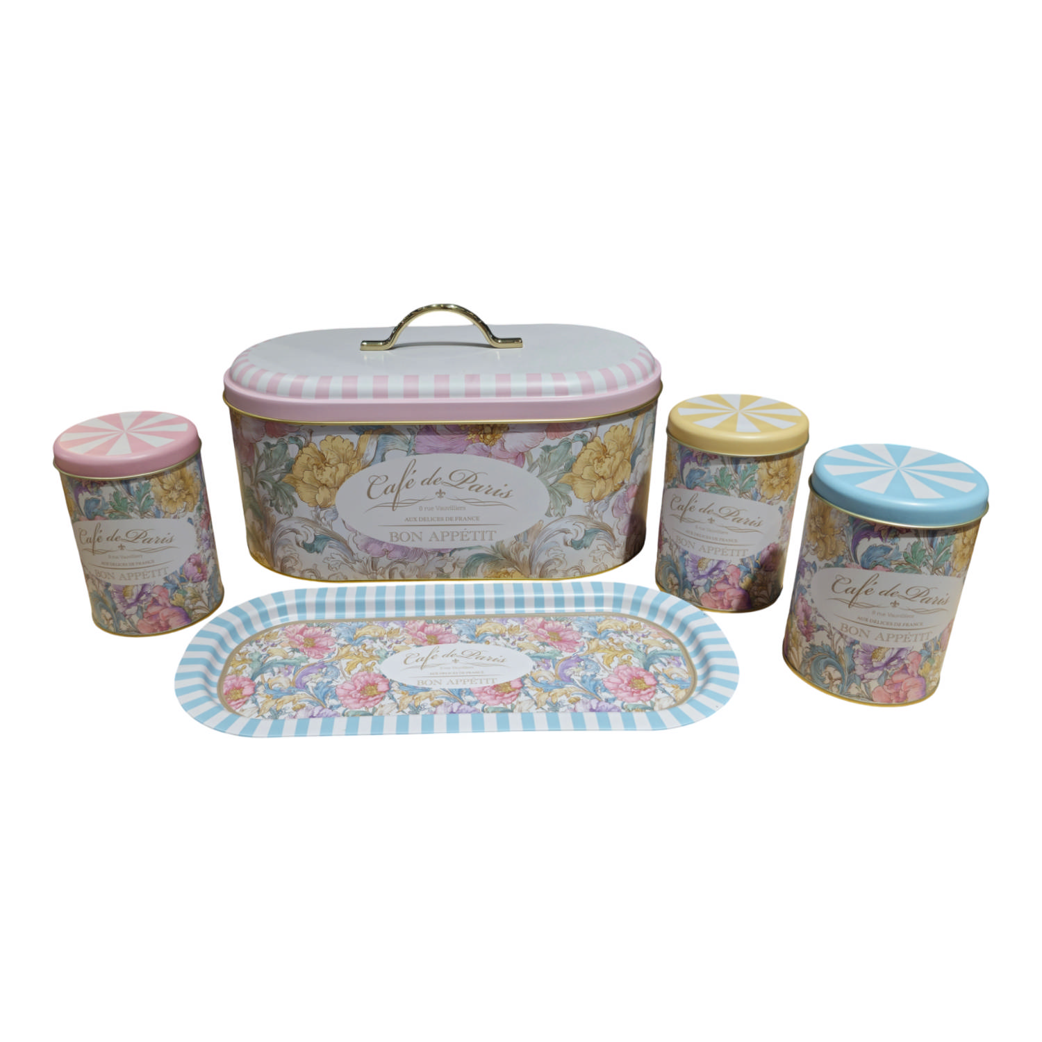 Cafe de Paris Collection 5 Pcs Metal Bread & Spice Set — Box Sets — view 2 of 2 — Tinbox