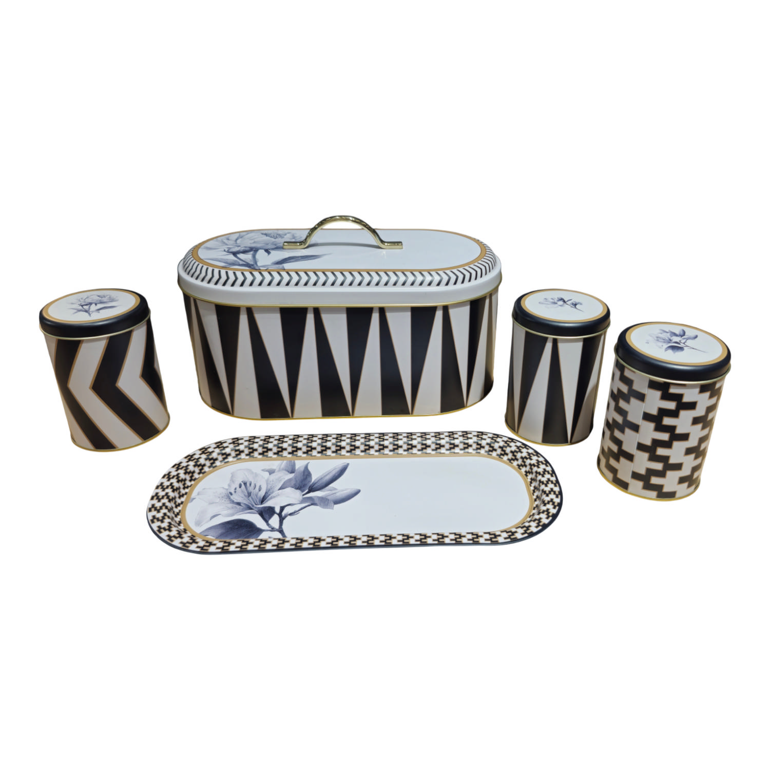 Urban Bloom Collection 5 Pcs Metal Bread & Spice Set — Box Sets — view 3 of 3 — Tinbox