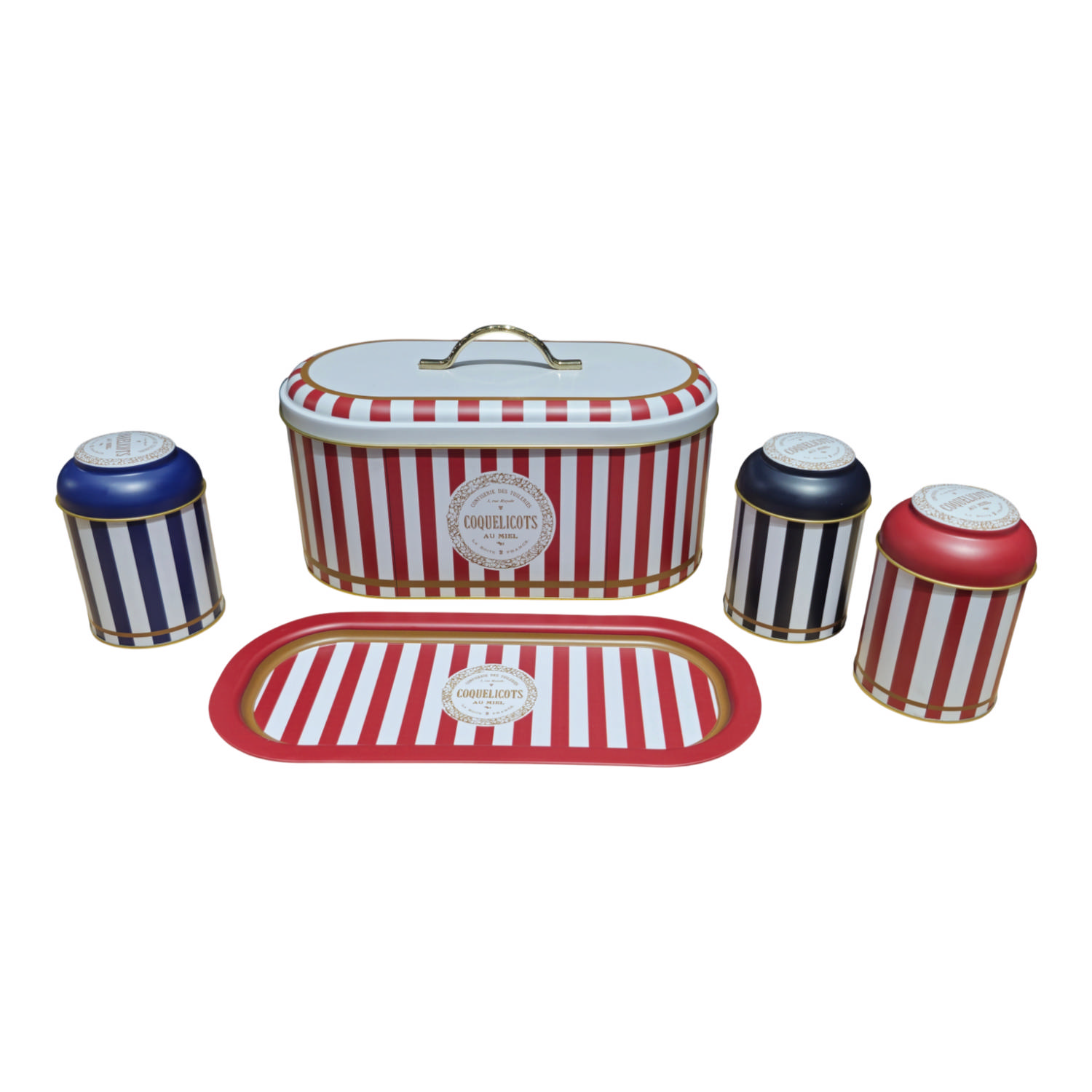 Coquelicots Au Miel Collection 5 Parça Metal Ekmek ve Baharat Seti — Kutu Setleri — görsel 2 / 3 — Tinbox